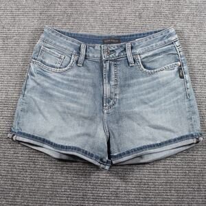 Silver Jeans Shorts Womens W30 Light Wash Avery Short Stretch 3 Inseam